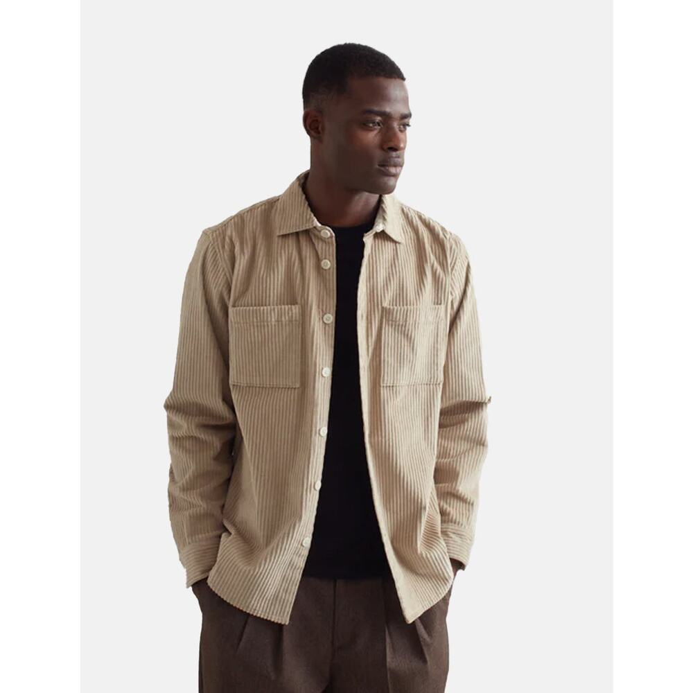 WAX LONDON Penn Cord Whiting Overshirt Sand Beige – Size XL – EUC